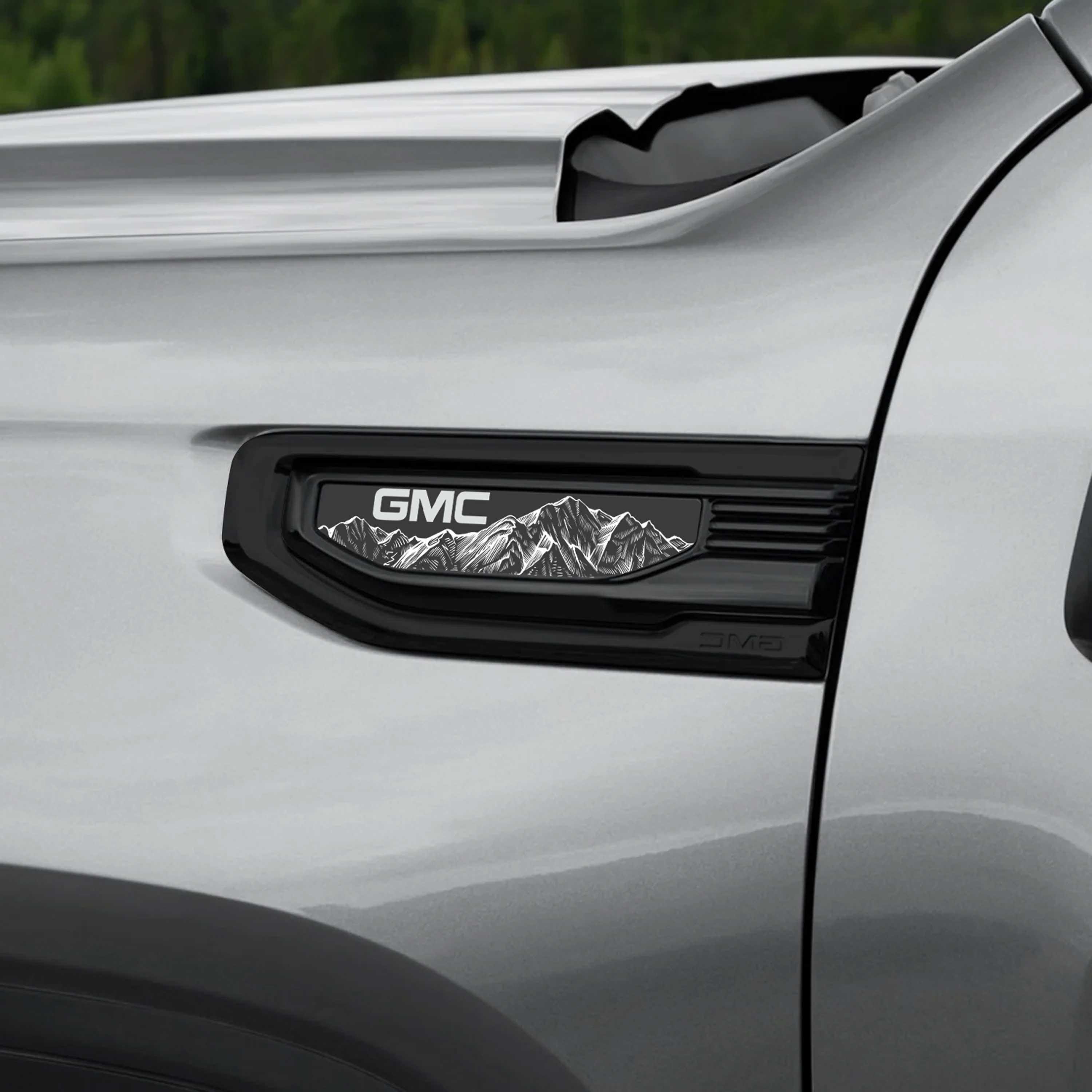 2020-2026 GMC Sierra 1500 Fender Vent Emblem Overlay Pair — GMC Trucks ...