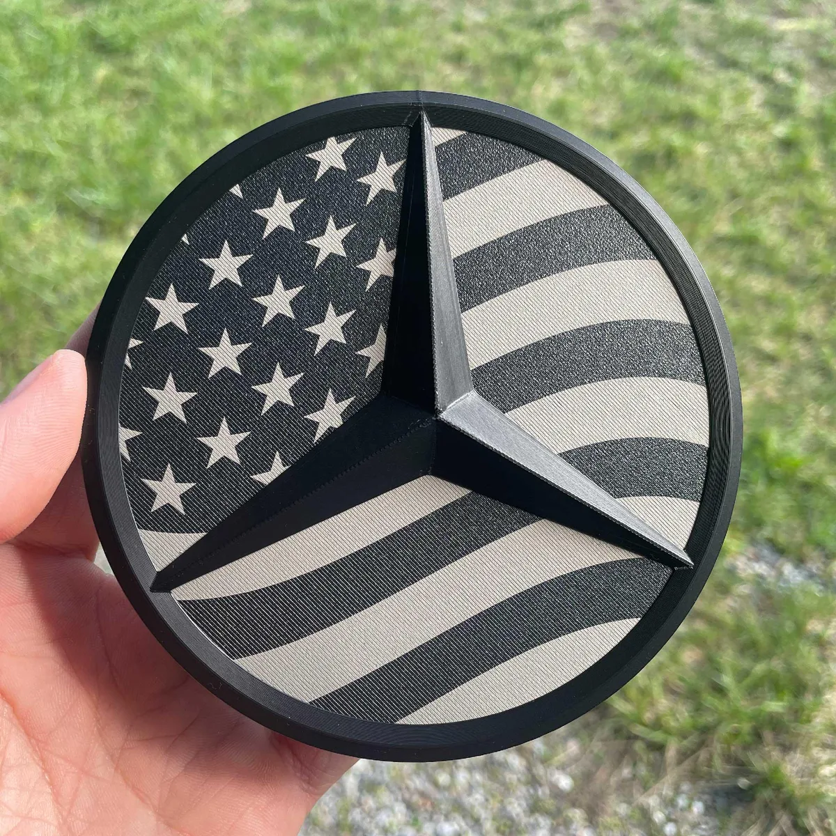 American Flag Rear Door Emblem for the Mercedes Sprinter Vans 2007+