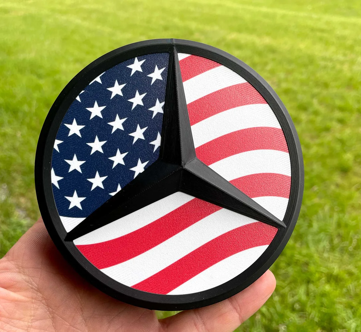American Flag Rear Door Emblem for the Mercedes Sprinter Vans 2007+