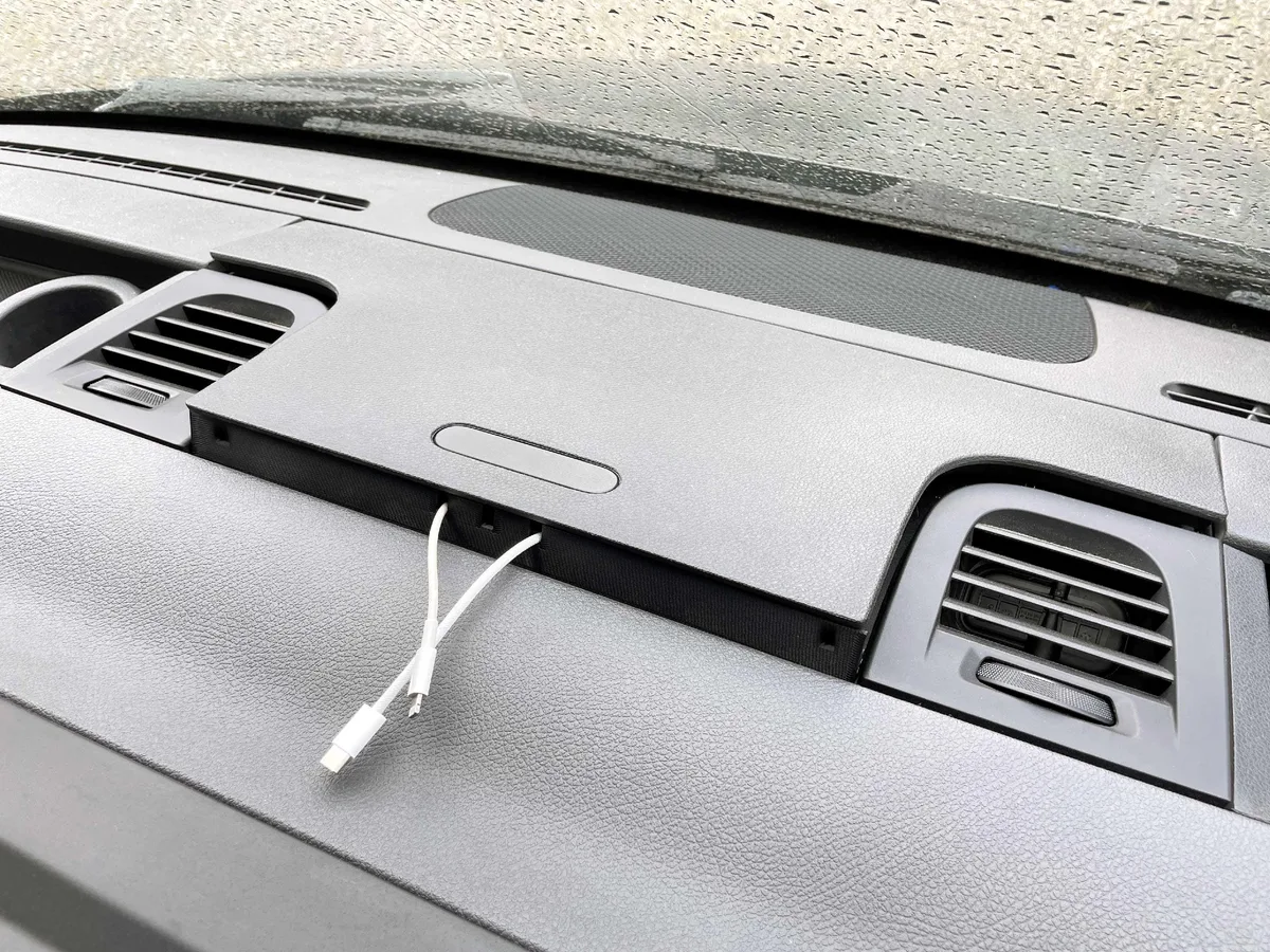 Cable pass-through for the Mercedes Sprinter Van 2019+ | Windshield glove box storage compartment