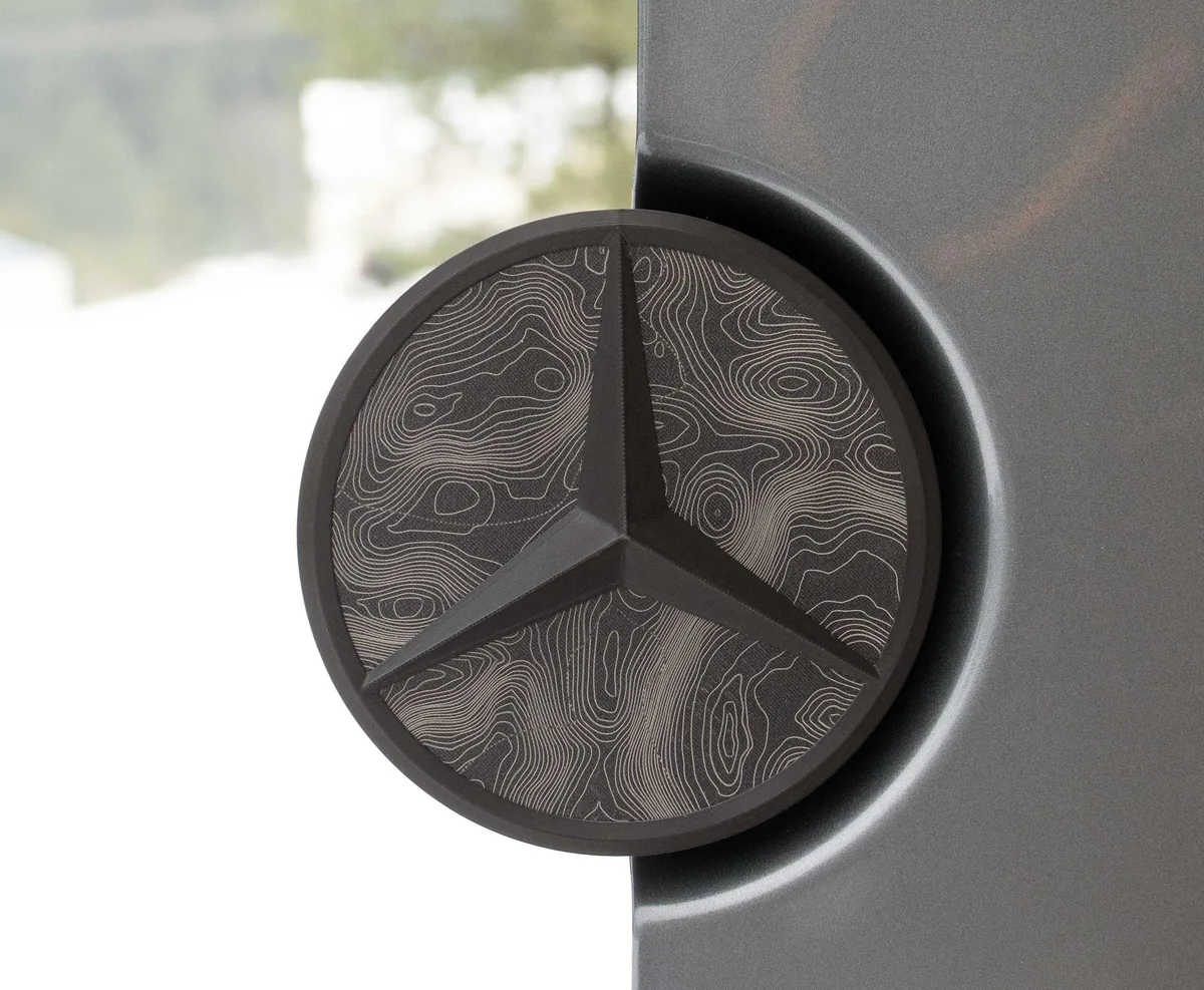 Topography Map Rear Door Emblem for the Mercedes Sprinter Vans 2007+